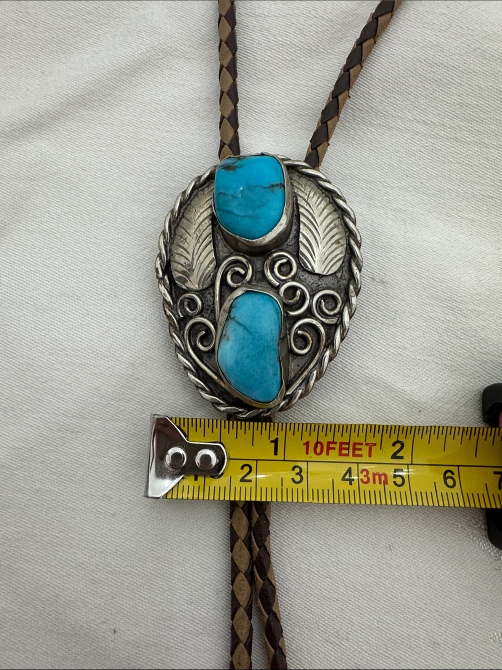 Turquoise Stone vintage Bolo Tie Necklace - Unbranded (mlb) - Picture 4 of 4